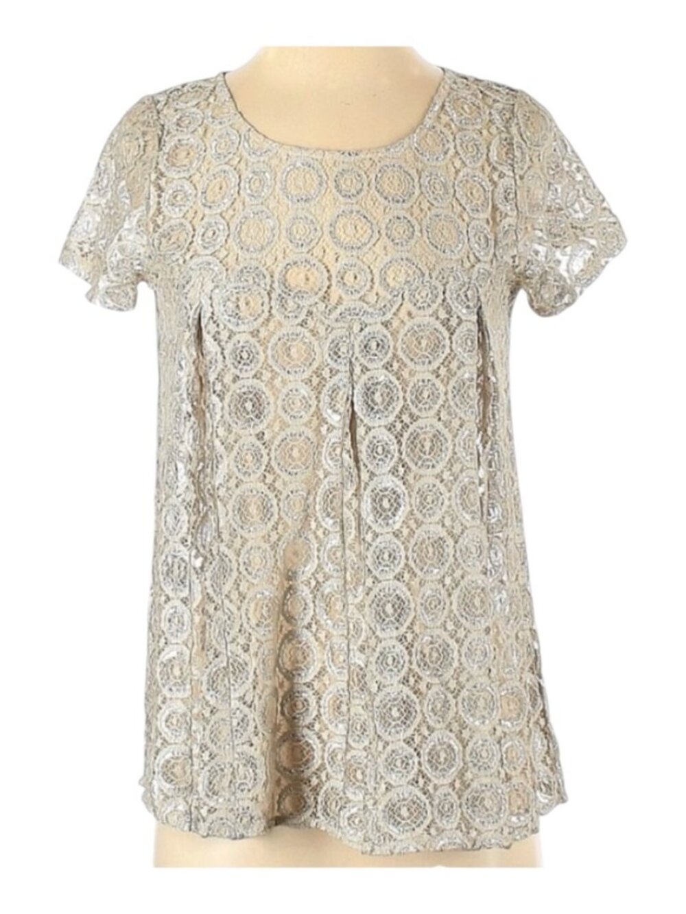 AKEMI + KIN Lyra Lace Metallic Top - Size XS
